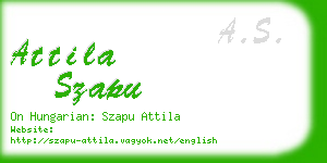 attila szapu business card